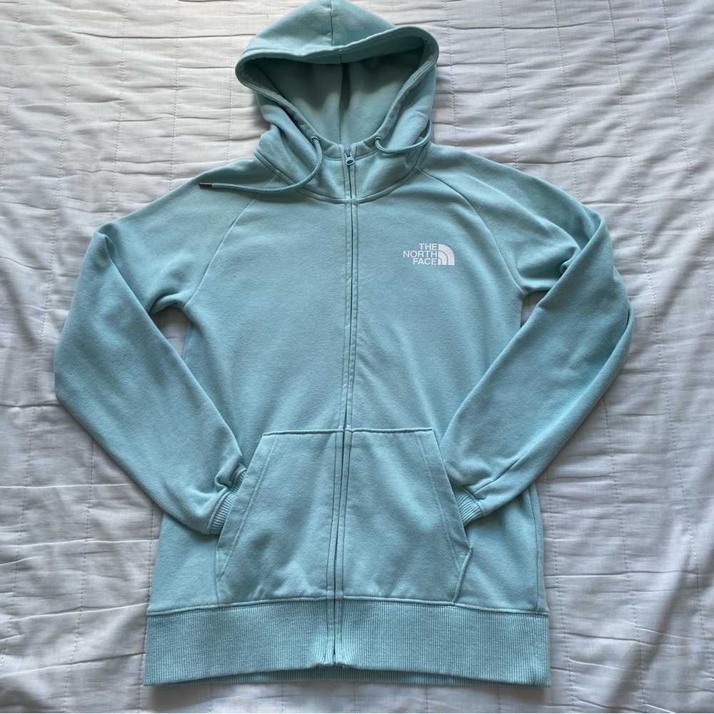 The North Face Women’s Light Aqua Full-Zip Hoodie Jacket